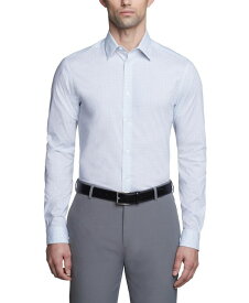 【送料無料】 カルバンクライン メンズ シャツ トップス Men's Steel Plus Slim Fit Stretch Wrinkle Free Dress Shirt Blue