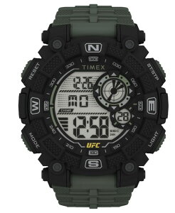 ^CbNX Y ANZT[ rv Timex UFC Men's Quartz Redemption Resin Green Watch 50mm Green O[