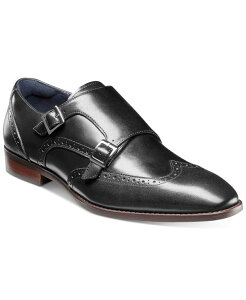 yz XeCV[A_X Y hXV[Y V[Y Men's Karson Wingtip Double-Monk Strap Dress Shoe Black