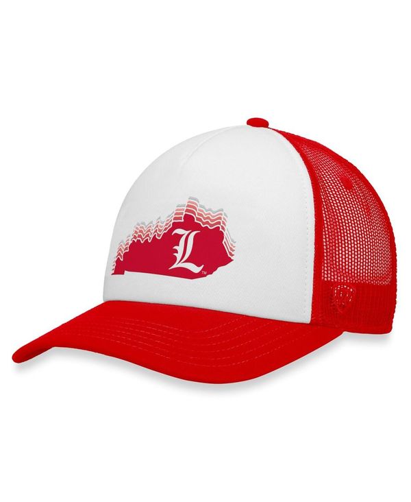 【送料無料】 トップオブザワールド メンズ 帽子 アクセサリー Men's White, Red Louisville Cardinals Tone Down Trucker Snapback Hat White, Red：ReVida