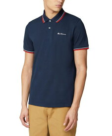 【送料無料】 ベンシャーマン メンズ ポロシャツ トップス Men's Signature Tipped Short-Sleeve Polo Shirt Dark Navy