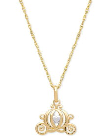 【送料無料】 ディズニー レディース ネックレス・チョーカー・ペンダントトップ アクセサリー Children's Carriage 15" Pendant Necklace in 14k Gold Yellow Gold