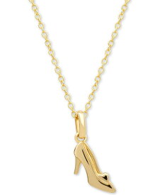 【送料無料】 ディズニー レディース ネックレス・チョーカー・ペンダントトップ アクセサリー Children's Cinderella Slipper 15" Pendant Necklace in 14k Gold Yellow Gold