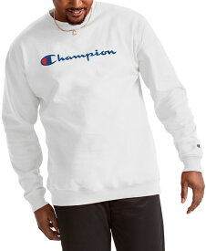 【送料無料】 チャンピオン メンズ パーカー・スウェット アウター Men's Big & Tall Powerblend Logo Graphic Fleece Sweatshirt White