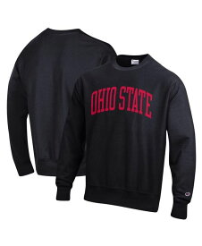 【送料無料】 チャンピオン メンズ パーカー・スウェット アウター Men's Black Ohio State Buckeyes Arch Reverse Weave Pullover Sweatshirt Black