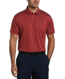 【送料無料】 ピージーエーツアー メンズ ポロシャツ トップス Men's Birdseye Textured Short-Sleeve Performance Polo Shirt Chili Pepper