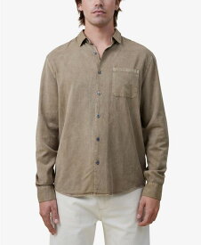 【送料無料】 コットンオン メンズ シャツ トップス Men's Stockholm Long Sleeve Shirt Biscuit Slub