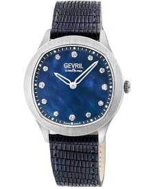 【送料無料】 ジェビル レディース 腕時計 アクセサリー Women's Morcote Swiss Quartz Blue Leather Watch 36mm Silver