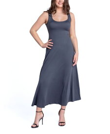 【送料無料】 24セブンコンフォート レディース ワンピース トップス Women's Relaxed Sleeveless Tunic A-Line Long Dress Gray