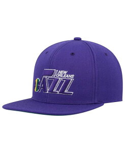 �~�b�`�F��&�l�X �����Y �A�N�Z�T���[ �X�q Mitchell & Ness Men's Purple New Orleans Jazz Hardwood Classics Team Ground 2.0 Snapback Hat Purple �p�[�v��