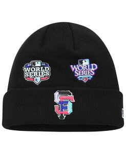 �j���[�G�� �����Y �A�N�Z�T���[ �X�q �j�b�g New Era Men's Black San Francisco Giants Polar Lights Cuffed Knit Hat Black �u���b�N