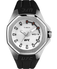 【送料無料】 タイメックス メンズ 腕時計 アクセサリー UFC Men's Quartz Pro Silicone Black Watch, 44mm Black