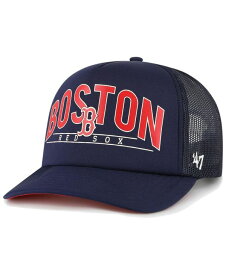 【送料無料】 47ブランド メンズ 帽子 アクセサリー Men's Navy Boston Red Sox Backhaul Foam Trucker Snapback Hat Navy
