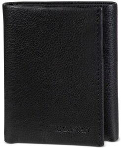 yz JoNC Y z ANZT[ Men's Soft Milled Trifold Wallet Black