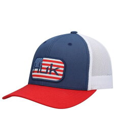 【送料無料】 フック メンズ 帽子 アクセサリー Men's Blue Americana Color Block Trucker Snapback Hat Blue