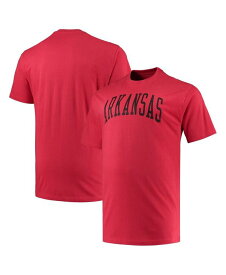 【送料無料】 チャンピオン メンズ Tシャツ トップス Men's Cardinal Arkansas Razorbacks Big and Tall Arch Team Logo T-shirt Cardinal