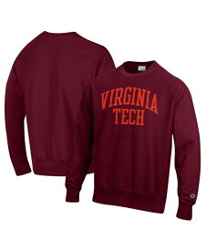 【送料無料】 チャンピオン メンズ パーカー・スウェット アウター Men's Maroon Virginia Tech Hokies Arch Reverse Weave Pullover Sweatshirt Maroon