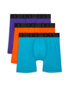 【送料無料】 ツーイグジスト メンズ ボクサーパンツ アンダーウェア Men's Mesh Performance Ready 6" Boxer Brief, Pack of 3 Performance Purple, Shocking Orange, Atomic Blue