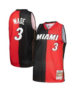 �~�b�`�F��&�l�X �����Y �g�b�v�X �V���c �g�[�� �W���[�W�[ Mitchell & Ness Men's Dwyane Wade Black Red Miami Heat Big and Tall Hardwood Classics 2005-06 Split Swingman Jersey Black Red �u���b�N