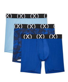 【送料無料】 ツーイグジスト メンズ ボクサーパンツ アンダーウェア Men's Micro Sport 6" Performance Ready Boxer Brief, Pack of 3 Alaskan Blue, CHC- Surf the Web, Surf the Web