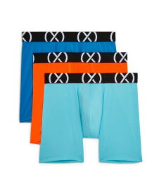 【送料無料】 ツーイグジスト メンズ ボクサーパンツ アンダーウェア Men's Micro Sport 6" Performance Ready Boxer Brief, Pack of 3 Electric Blue, Shocking Orange, Blue Fish