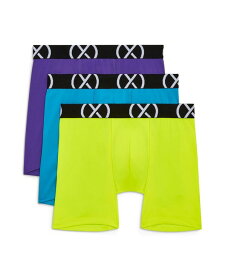 【送料無料】 ツーイグジスト メンズ ボクサーパンツ アンダーウェア Men's Micro Sport 6" Performance Ready Boxer Brief, Pack of 3 Safety Yellow, Atomic Blue, Electric Purple