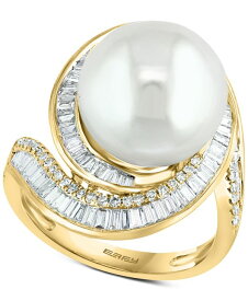 【送料無料】 エフィー レディース リング アクセサリー EFFY&reg; Cultured Freshwater Pearl (12-1/2mm) & Diamond (3/4 ct. t.w.) Ring in 14k White Gold (Also Available in 14k Yellow Gold & Rose Gold) Yellow Gold