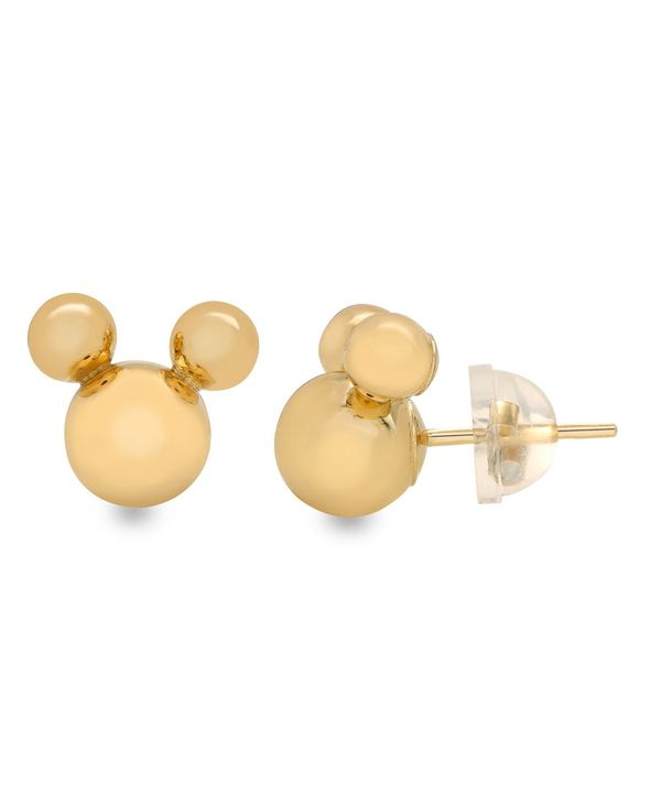  ディズニー レディース ピアス・イヤリング アクセサリー Children's Mickey Mouse Stud Earrings in 14k Gold Yellow Gold