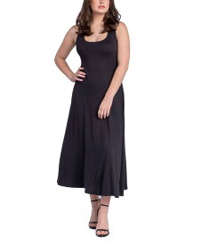 【送料無料】 24セブンコンフォート レディース ワンピース トップス Women's Relaxed Sleeveless Tunic A-Line Long Dress Black
