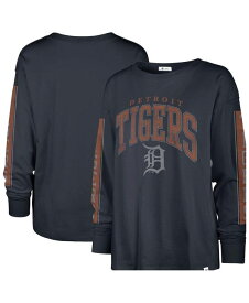 【送料無料】 47ブランド レディース Tシャツ トップス Women's Navy Detroit Tigers Statement Long Sleeve T-shirt Navy