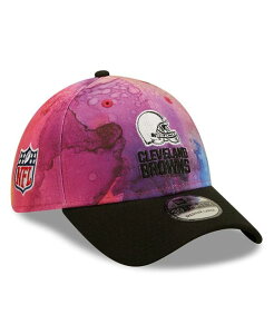 yz j[G Y Xq ANZT[ Men's Pink, Black Cleveland Browns 2022 NFL Crucial Catch 39THIRTY Flex Hat Pink, Black