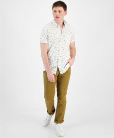 【送料無料】 サンストーン メンズ シャツ トップス Men's Carlos Bandana Toss Print Short-Sleeve Button-Up Shirt, Created for Macy's Vintage White