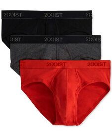 【送料無料】 ツーイグジスト メンズ ブリーフパンツ アンダーウェア Men's Essential 3 Pack No Show Brief Black/Charcoal/Red