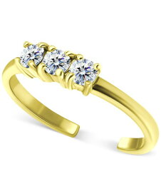 【送料無料】 ジャーニ ベルニーニ レディース リング アクセサリー Cubic Zirconia Three Stone Toe Ring in 18k Gold-Plated Sterling Silver, Created for Macy's GOLD