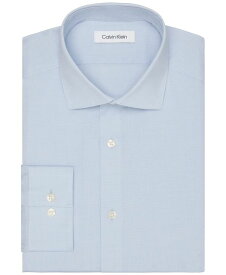 【送料無料】 カルバンクライン メンズ シャツ トップス Men's Steel + Slim-Fit Wrinkle-Free Dress Shirt Blue