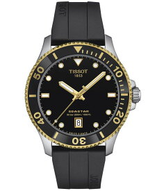 【送料無料】 ティソット メンズ 腕時計 アクセサリー Men's Swiss Seastar 1000 Black Rubber Strap Watch 40mm No Color