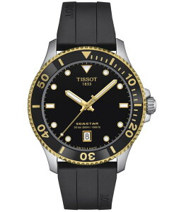 eB\bg Y ANZT[ rv Tissot Men's Swiss Seastar 1000 Black Rubber Strap Watch 40mm No Color ubN