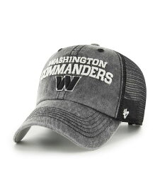 【送料無料】 47ブランド メンズ 帽子 アクセサリー Men's Black Washington Commanders Drumlin Trucker Clean Up Snapback Hat Black