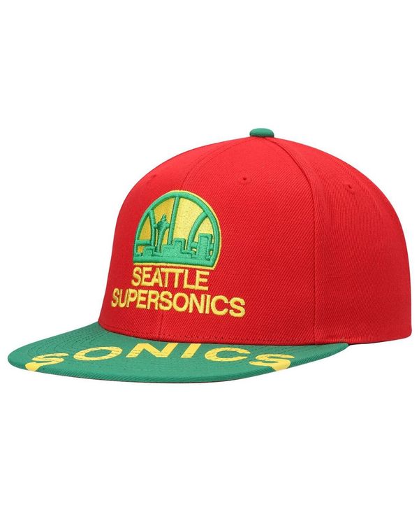 【送料無料】 ミッチェル&ネス メンズ 帽子 アクセサリー Men´s x Lids Red Green Seattle SuperSonics Hardwood Classics Reload 3.0 Snapback Hat Red Greenのサムネイル
