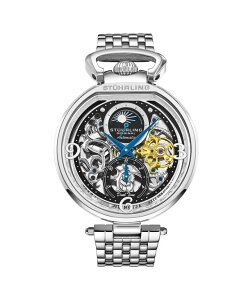�X�g�D�[�����O �����Y �A�N�Z�T���[ �r���v T�V���c Stuhrling Men's Legacy Silver-tone Stainless Steel Two-Tone Dial 45mm Round Watch Silver-tone �V���o�[