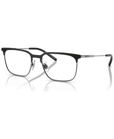 【送料無料】 アーネット メンズ サングラス・アイウェア アクセサリー Men's Rectangle Eyeglasses, AN6136 53 Rubber Black