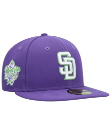 【送料無料】 ニューエラ メンズ 帽子 アクセサリー Men's Purple San Diego Padres Lime Side Patch 59FIFTY Fitted Hat Purple