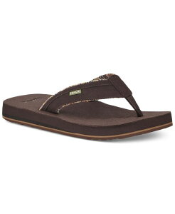 Tk[N Y V[Y T_ XG[h Sanuk Men's Ziggy Suede Flip-Flops Brown uE