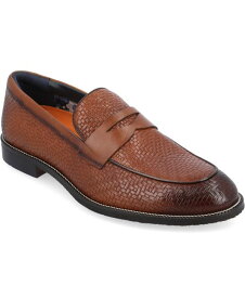 【送料無料】 トーマスアンドバイン メンズ スリッポン・ローファー シューズ Men's Barlow Apron Toe Penny Loafers Dress Shoes Cognac