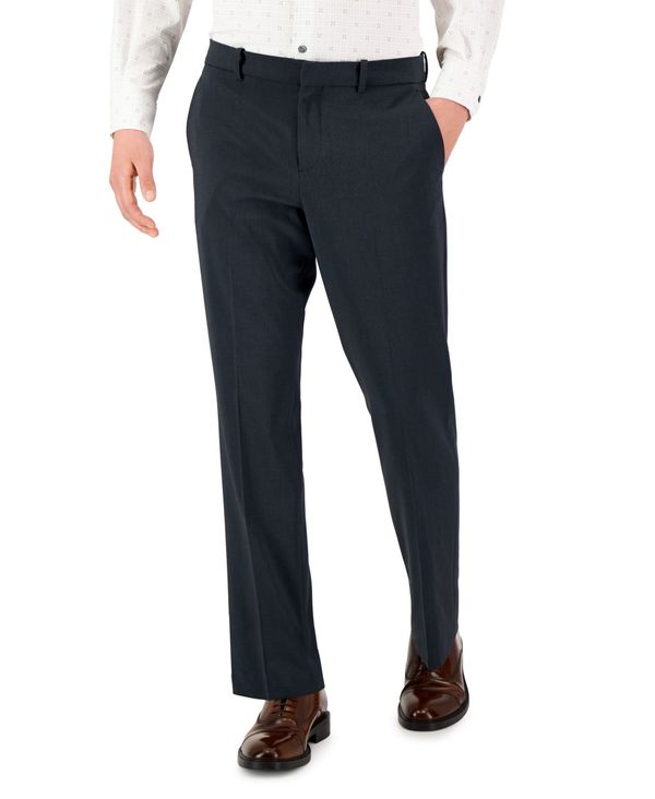  ペリーエリス メンズ カジュアルパンツ ボトムス Men's Modern-Fit Stretch Solid Resolution Pants Charcoal Check