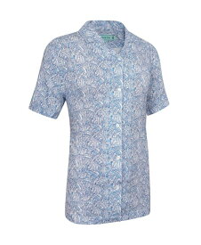 【送料無料】 ミオマリオ メンズ シャツ トップス Mens Casual Button-Down Hawaiian Shirt - Short Sleeve - Plus Size Capri blue