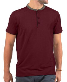【送料無料】 ミオマリオ メンズ Tシャツ トップス Men's Short Sleeve Henley T-Shirt Burgundy