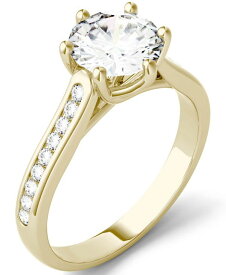 【送料無料】 チャールズ アンド コルバード レディース リング アクセサリー Moissanite Engagement Ring (1-5/8 ct. t.w. DEW) Gold