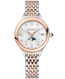 【送料無料】 バルマン レディース 腕時計 アクセサリー Women's Swiss Balmain de Balmain Moonphase Diamond Accent Two-Tone Stainless Steel Bracelet Watch 31mm Silver/pink