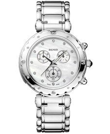 【送料無料】 バルマン レディース 腕時計 アクセサリー Women's Swiss Chronograph Balmainia Diamond (1/20 ct. t.w.) Stainless Steel Bracelet Watch 38mm Silver